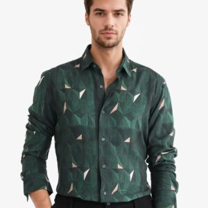 GEOMETRIC PRINT SHIRT
MOSE - GREEN