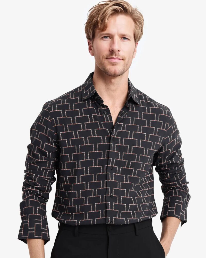 GEOMETRIC PRINT SHIRT
WELS - BLACK
