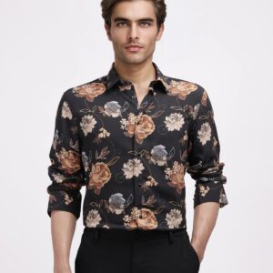 REGULAR FIT FLORAL PRINT SHIRT
LARNE - BLACK