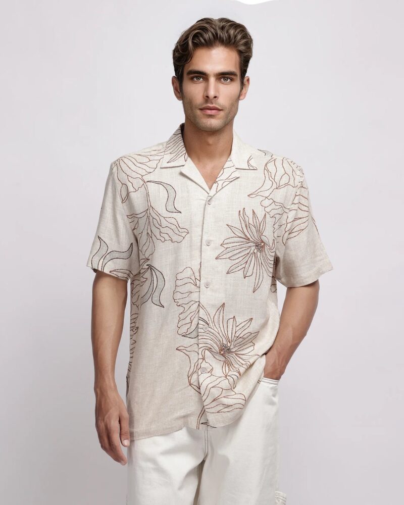 FLORAL PRINT SHIRT
RUSTEL - KHAKI