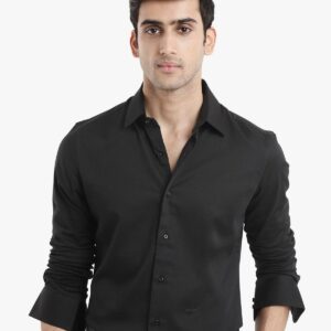 SATIN STRETCH SOLID SHIRT
HOLLA - BLACK