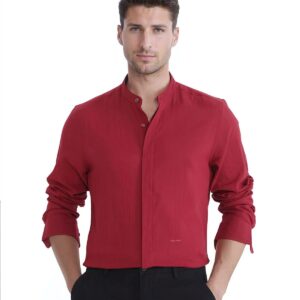 CREASED EFFECT COTTON SHIRT
CRINKLE-25 - RED