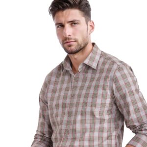 YARD CHECK COTTON SHIRT
MARN - DUSKY GREEN