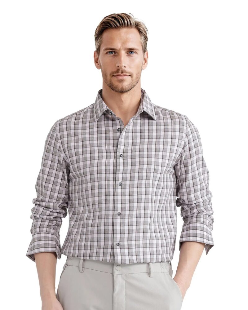 MELANGE CHECKED REGULAR FIT SHIRT
ZYLOT - PINK