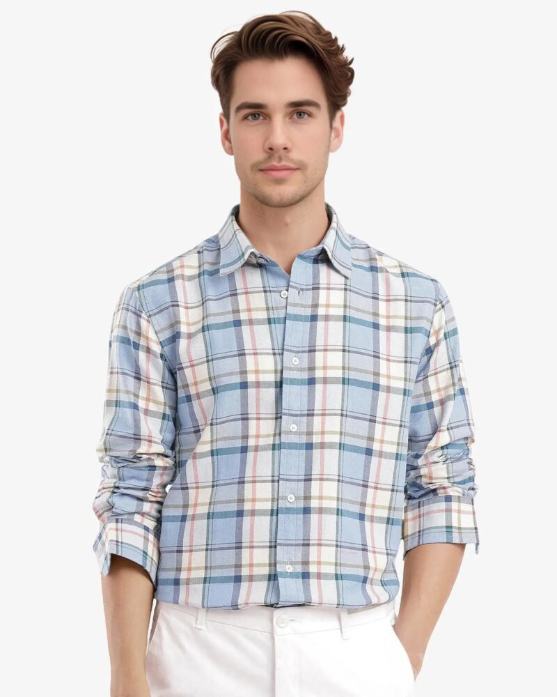 COTTON CHECK SHIRT
RIX - LIGHT BLUE